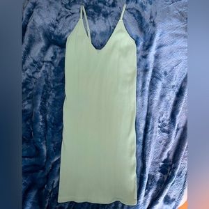 Garage Ribbed Bodycon Dress Sage XS
